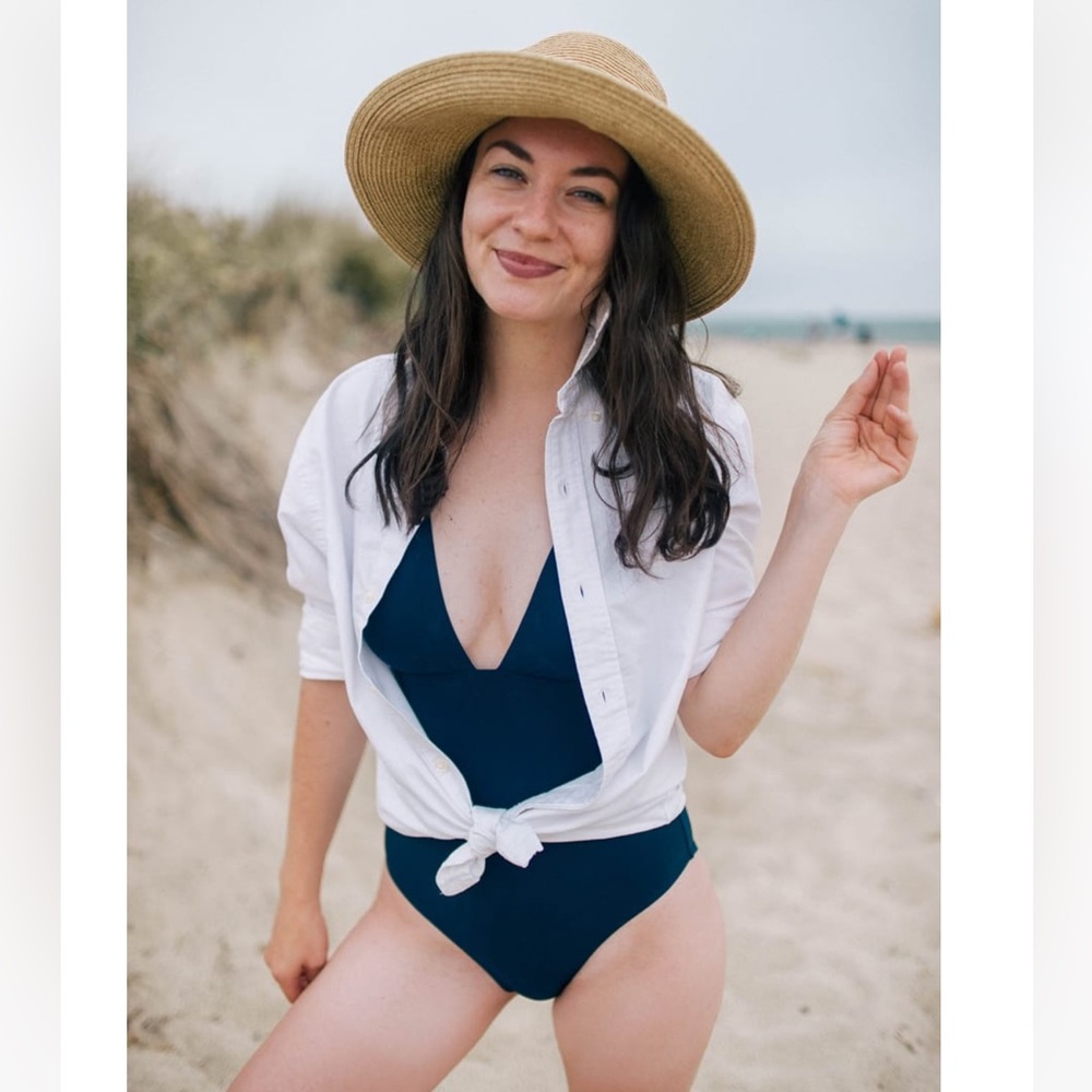 J. Crew Navy One-Piece Swimsuit